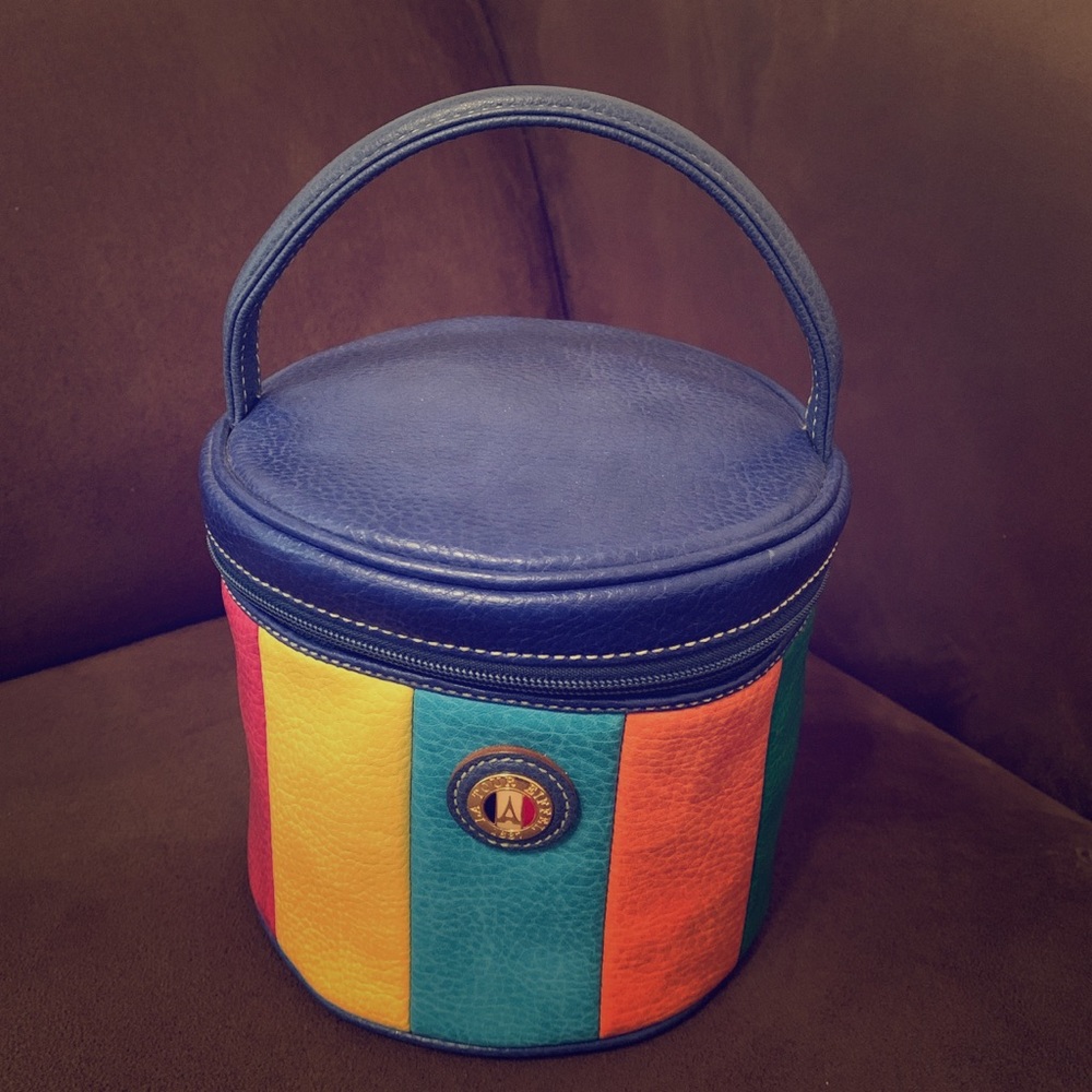 La Tour Eiffel Top Handle Round Handbag